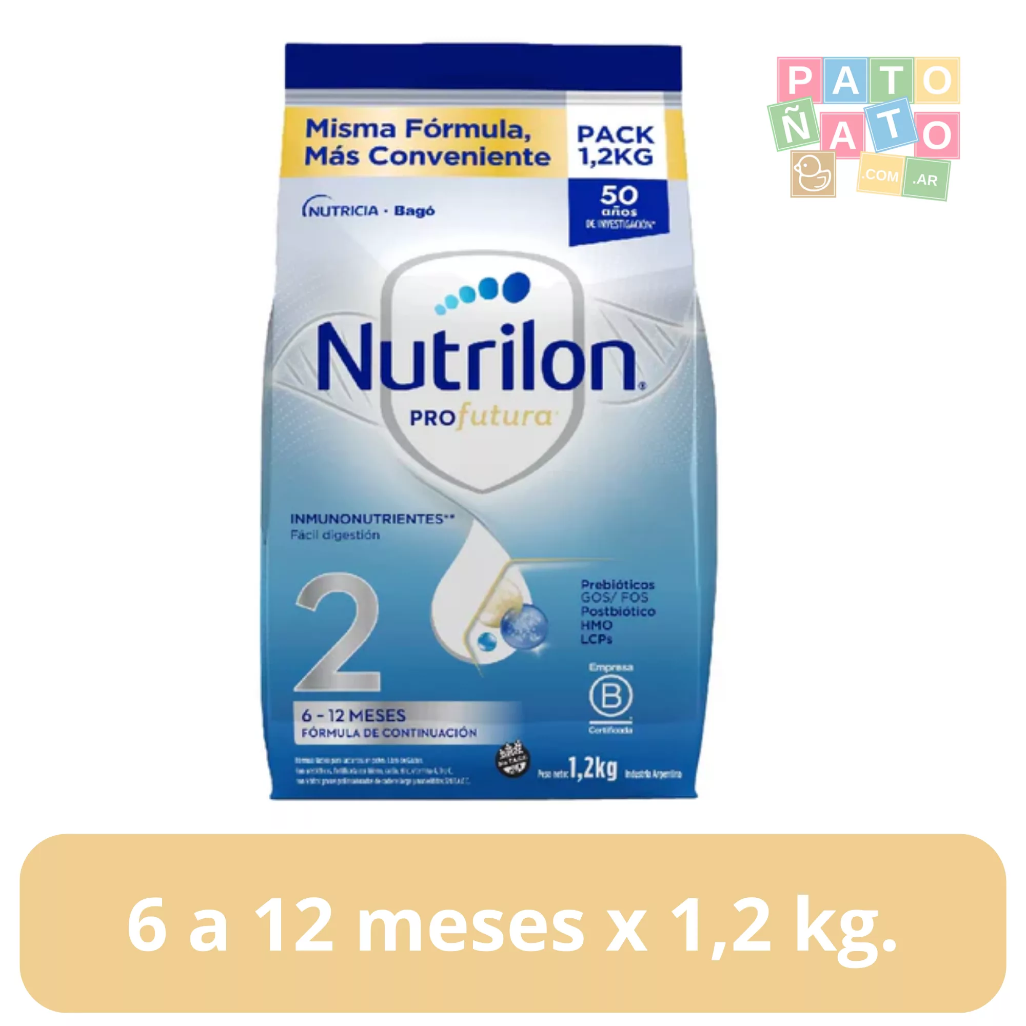 Nutrilon 2 x 1,2 kg.