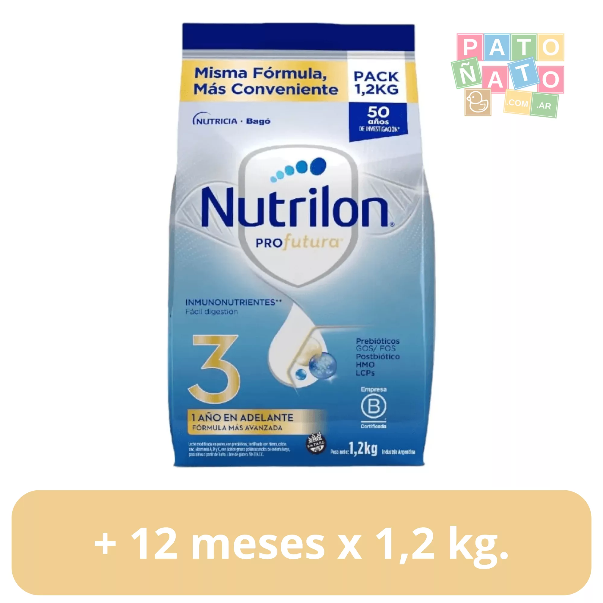 Nutrilon 3 x 1,2 kg.